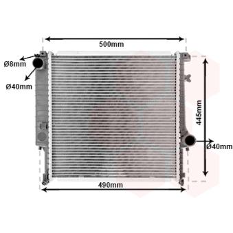 Radiateur, refroidissement du moteur VAN WEZEL 06002098