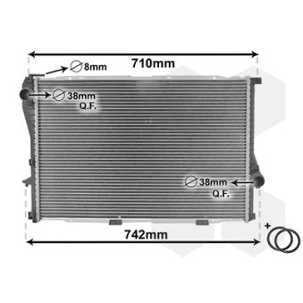 Radiateur, refroidissement du moteur VAN WEZEL 06002235