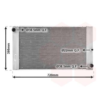 Radiateur, refroidissement du moteur VAN WEZEL 06002277