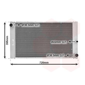 Radiateur, refroidissement du moteur VAN WEZEL 06002337