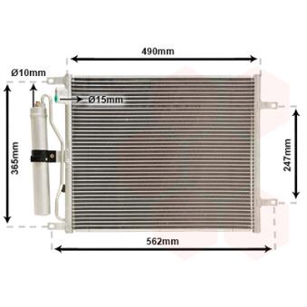 Condenseur, climatisation VAN WEZEL 13005252