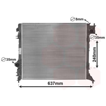 Condenseur, climatisation VAN WEZEL 13015703