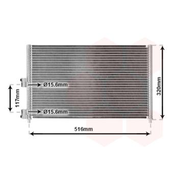 Condenseur, climatisation VAN WEZEL 17005303
