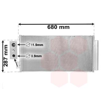 Condenseur, climatisation VAN WEZEL 17005411
