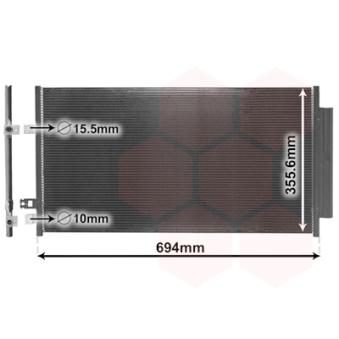 Condenseur, climatisation VAN WEZEL 17015701