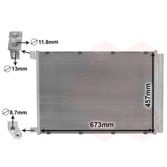 Condenseur, climatisation VAN WEZEL 30015703