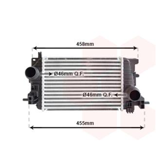 Intercooler, échangeur VAN WEZEL 37004592