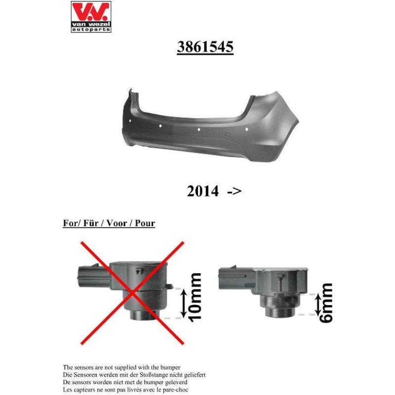 Pare-chocs VAN WEZEL 3861545 - Visuel 1