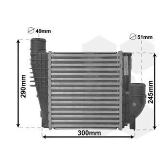 Intercooler, échangeur VAN WEZEL 40004385