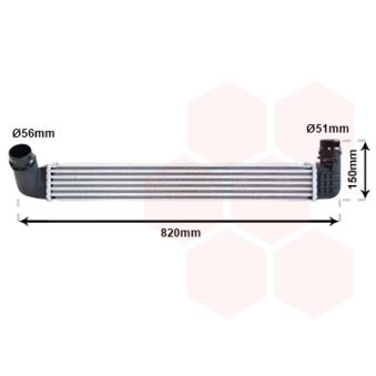 Intercooler, échangeur VAN WEZEL 43004461