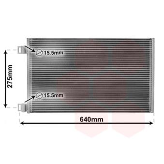 Condenseur, climatisation VAN WEZEL 43005444