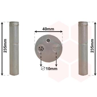 Filtre déshydratant, climatisation VAN WEZEL 5300D017