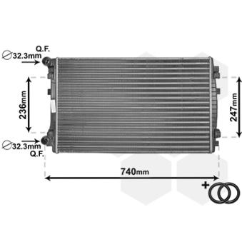 Radiateur, refroidissement du moteur VAN WEZEL 58002338