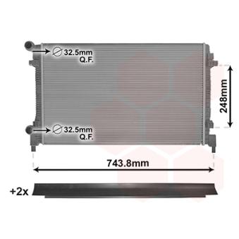 Radiateur, refroidissement du moteur VAN WEZEL 58012711