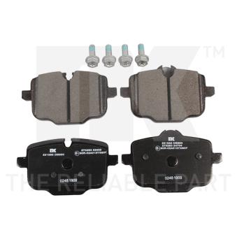 Jeu de 4 plaquettes de frein arrière NK