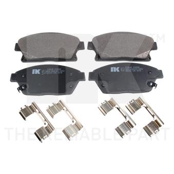 Jeu de 4 plaquettes de frein avant NK