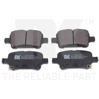 Jeu de 4 plaquettes de frein arrière NK