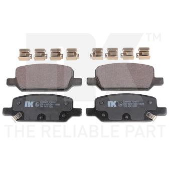 Jeu de 4 plaquettes de frein arrière NK