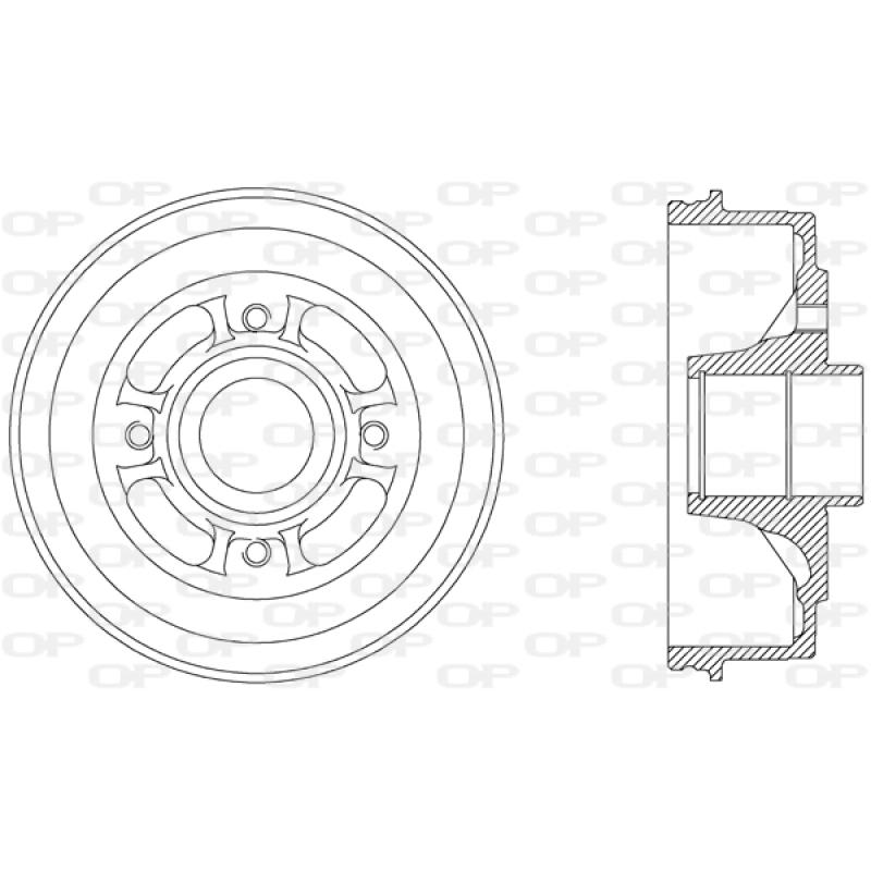 Tambour de frein OPEN PARTS BAD9006.30 - Visuel 1