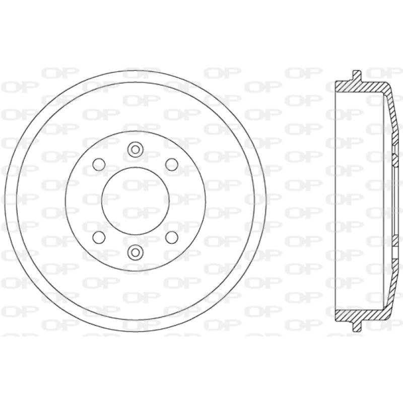 Tambour de frein OPEN PARTS BAD9015.10 - Visuel 1