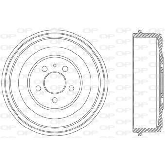 Tambour de frein OPEN PARTS BAD9028.10