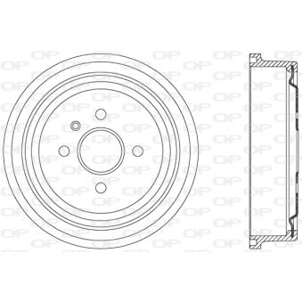 Tambour de frein OPEN PARTS BAD9037.20