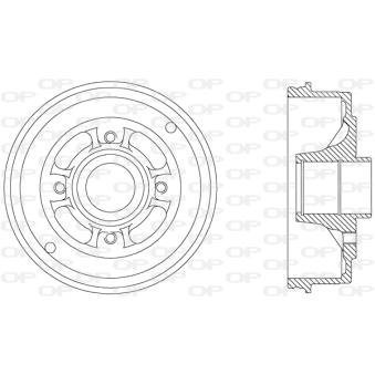 Tambour de frein OPEN PARTS BAD9038.30