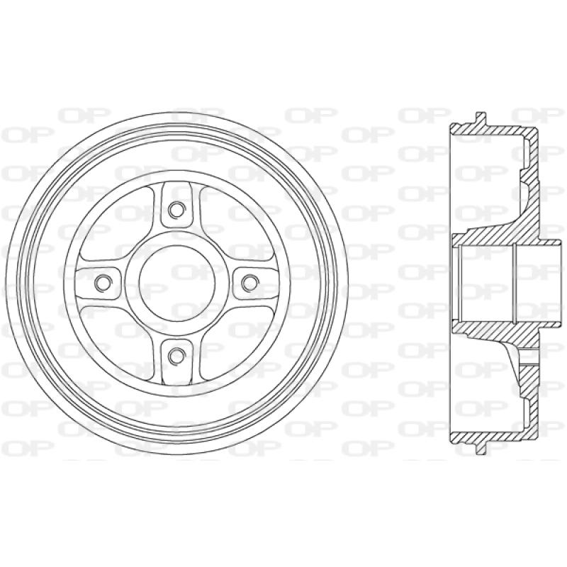 Tambour de frein OPEN PARTS BAD9039.30 - Visuel 1