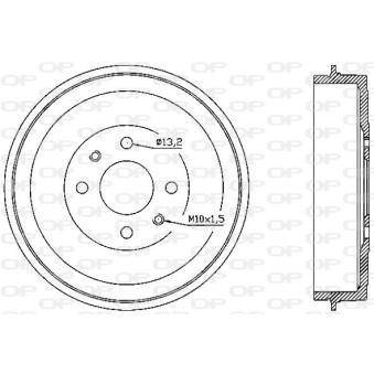 Tambour de frein OPEN PARTS BAD9043.10