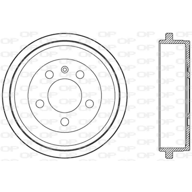 Tambour de frein OPEN PARTS BAD9054.10 - Visuel 1