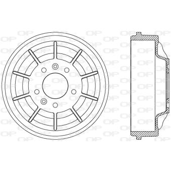 Tambour de frein OPEN PARTS BAD9079.10
