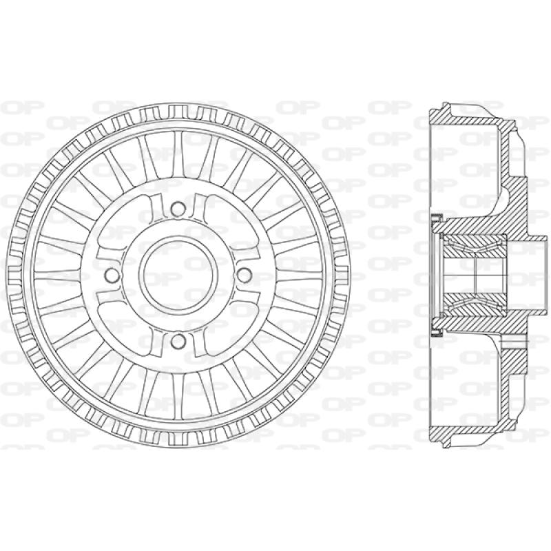 Tambour de frein OPEN PARTS BAD9091.31 - Visuel 1