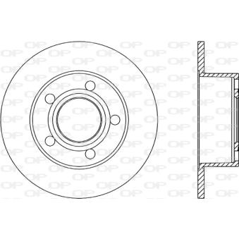 Jeu de 2 disques de frein arrière OPEN PARTS