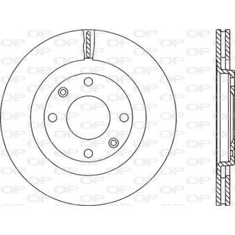 Jeu de 2 disques de frein avant OPEN PARTS