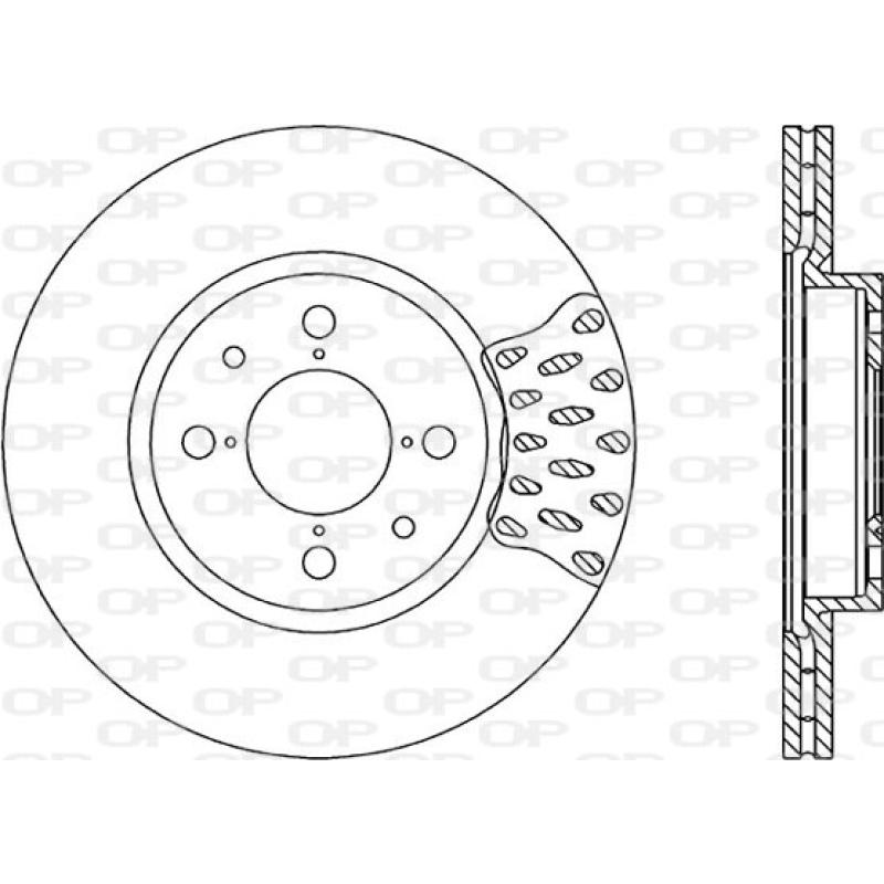 Jeu de 2 disques de frein avant OPEN PARTS BDA1146.20 - Visuel 1