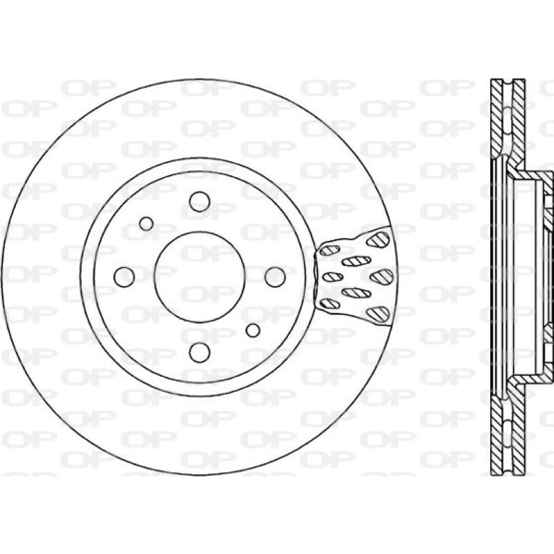 Jeu de 2 disques de frein avant OPEN PARTS BDA1235.20 - Visuel 1