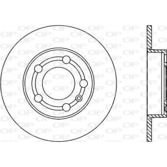 Jeu de 2 disques de frein arrière OPEN PARTS