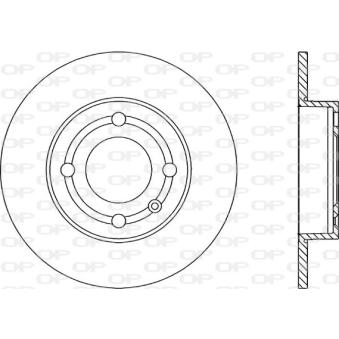 Jeu de 2 disques de frein arrière OPEN PARTS