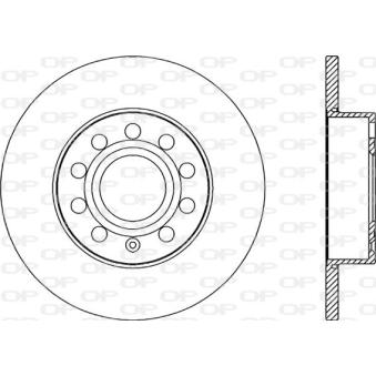 Jeu de 2 disques de frein arrière OPEN PARTS