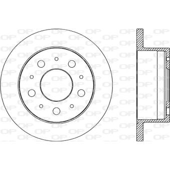 Jeu de 2 disques de frein arrière OPEN PARTS