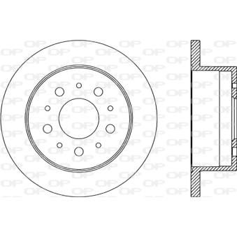 Jeu de 2 disques de frein arrière OPEN PARTS