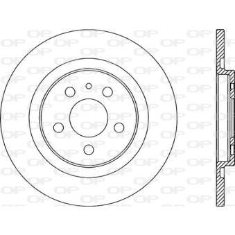 Jeu de 2 disques de frein arrière OPEN PARTS BDA2327.10