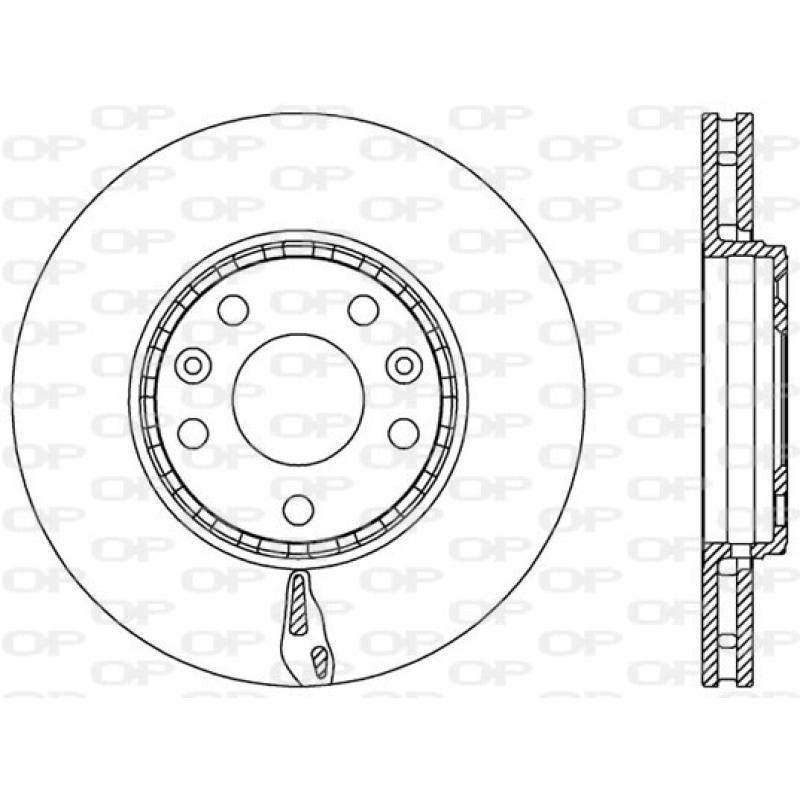 Jeu de 2 disques de frein avant OPEN PARTS BDA2546.20 - Visuel 1