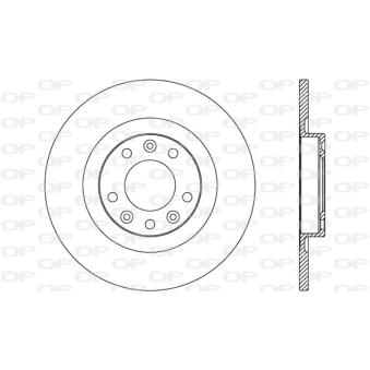 Jeu de 2 disques de frein arrière OPEN PARTS