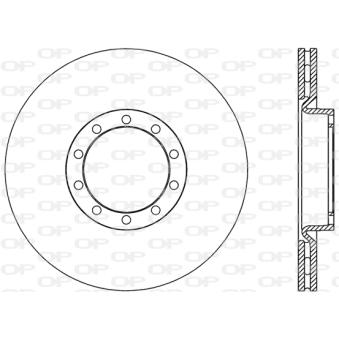 Jeu de 2 disques de frein avant OPEN PARTS