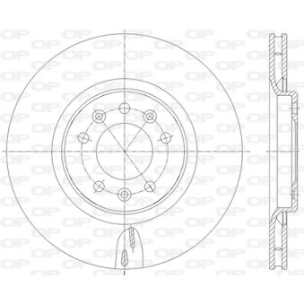 Jeu de 2 disques de frein arrière OPEN PARTS