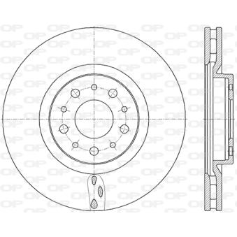 Jeu de 2 disques de frein avant OPEN PARTS BDA2847.20