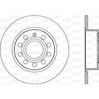 Jeu de 2 disques de frein arrière OPEN PARTS
