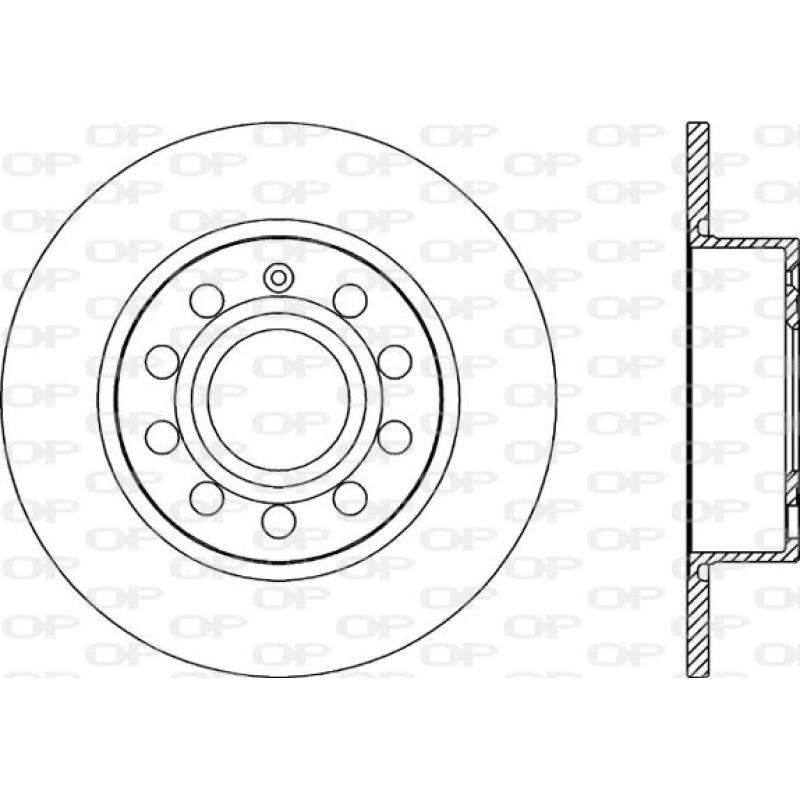 Jeu de 2 disques de frein arrière OPEN PARTS BDR2028.10 - Visuel 1