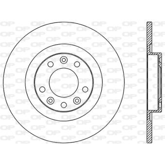 Jeu de 2 disques de frein arrière OPEN PARTS